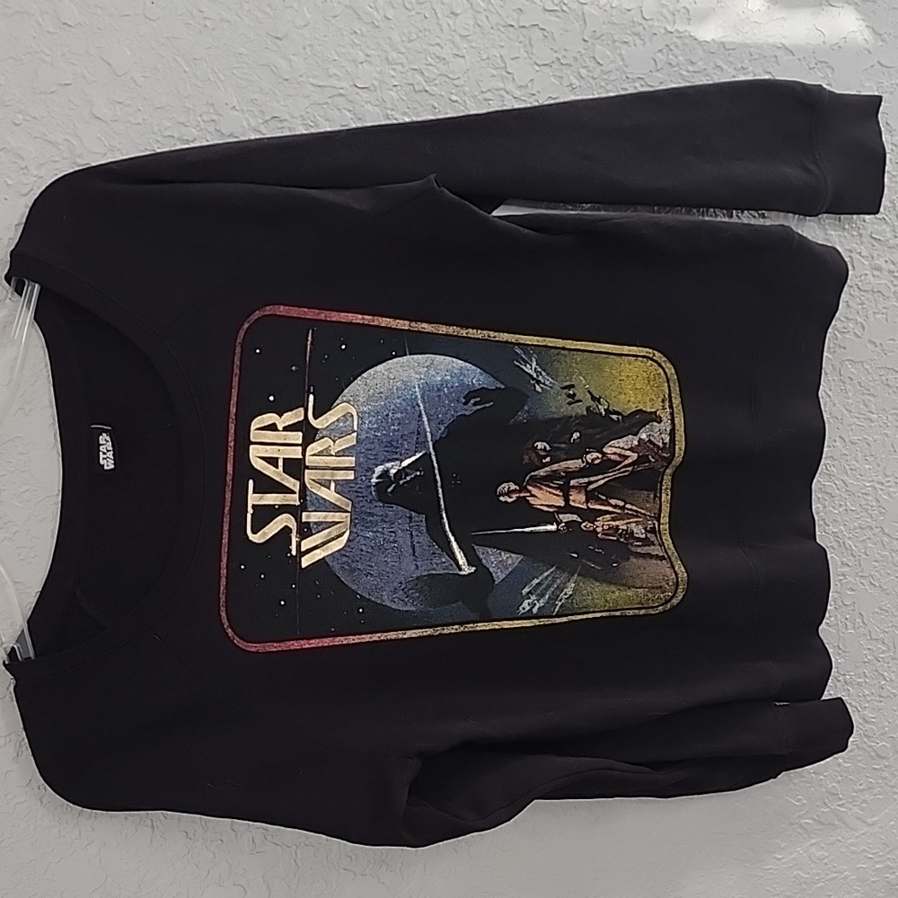 Black Star Wars long sleeve tee